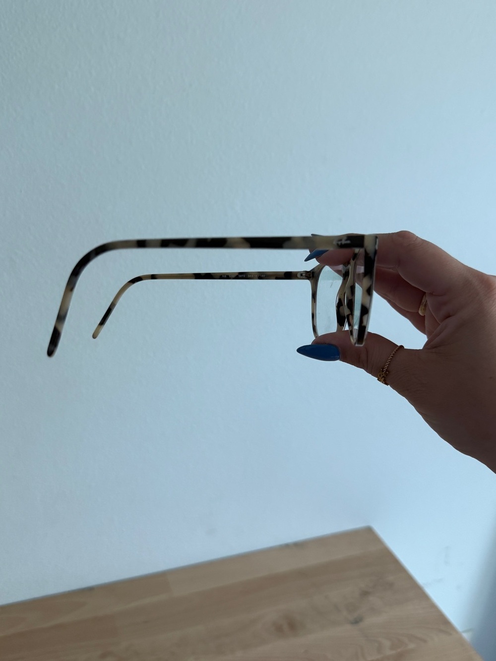 Ray-Ban Tortoise and Cream Rectangular Optical Frames - Picture 2 of 3